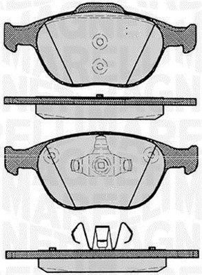 MAGNETI MARELLI Комплект тормозных колодок, дисковый тормоз 363916060256